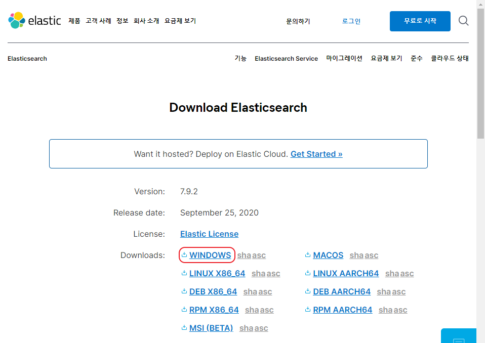 ElasticSearch_DownloadPage